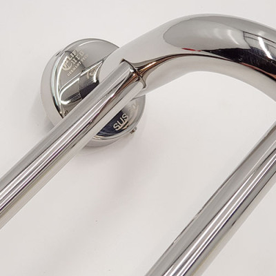 Máng treo khăn đôi cong Inox SUS 304 Eurolife EL-B3 (Trắng bạc)