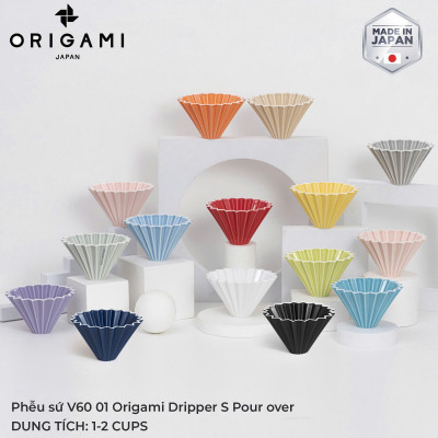 Phễu sứ V60 02 Origami Dripper M Pour over