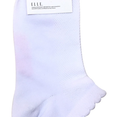 Set 3 đôi vớ học sinh 12-15 tuổi thương hiệu ELLE EK75B màu trắng