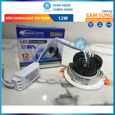 ĐÈN COB DOWLIGHT ÂM TRẦN SIÊU SÁNG 12W - LỖ KHOÉT 95MM- ánh sáng 4000K TRUNG TÍNH