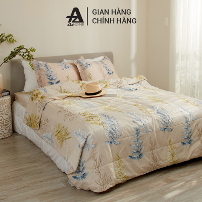 Bộ Ga Giường 4 Món Fern Trees Mềm Mại, 100% Mirco Silk Cao Cấp A2Z Home