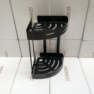 Kệ góc 2 tầng mạ xi đen GG07Gb