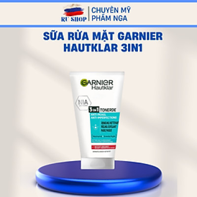Sữa rửa mặt Ganier 3in1 giảm mụn kiềm dầu
