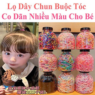 Lọ Dây Chun Buộc Tóc Co Dãn Nhiều Màu