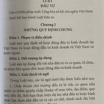 Luật Đầu Tư Năm 2020 