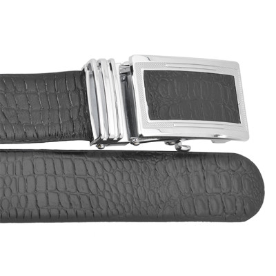 Bộ Ví Và Thắt Lưng Nam Da Bò Vân Cá Sấu Huy Hoàng HT2111-HT4114 - Đen