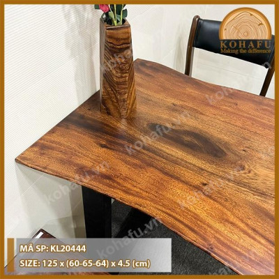 MẶT BÀN ĂN GỖ ME TÂY NGUYÊN TẤM CHO KHÔNG GIAN NHỎ - KL20444