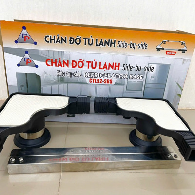 Chân đỡ đa năng tủ lạnh- máy giặt Chánh Phát điều chỉnh kích thước từ 52cm-92cm, chân side by side CTL92-SBS - Hàng Chính Hãng