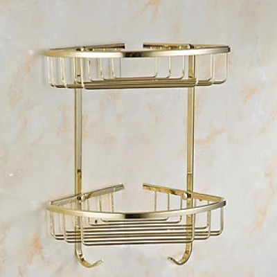 Kệ góc mạ vàng cao cấp phòng tắm, đẹp quý  phái, inox 304 mạ vàng