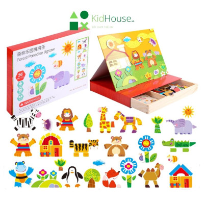 Đồ chơi xếp hình cho bé bộ ghép hình nam châm giúp bé rèn luyện trí tuệ, sự sáng tạo