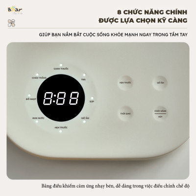 Bình Pha Trà BEAR 1,5L Ấm Thủy Tinh Đun Nước Giữ Nhiệt Hẹn Giờ Có Lưới Lọc Bảo Hành 18 Tháng - SB-PT15K 1000W