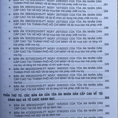 Tuyển Tập Các Bản Án Của Toà Án Nhân Dân Cấp Cao về Hình Sự Và Tố Tụng Hình Sự