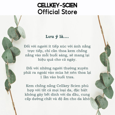 Combo 2 Kem Chống Nắng Tế Bào Gốc Kiềm Dầu Chống Nhăn Dưỡng Ẩm Trắng Da Cellkey-Scien Multi Perfect Sun Cream SPF50+PA++++ (100ml)