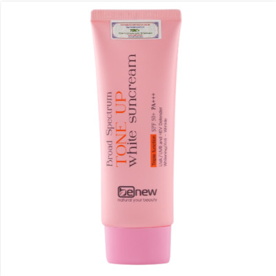 KEM CHỐNG NẮNG PHỔ RỘNG HÀN QUỐC, NÂNG TONE, DƯỠNG TRẮNG - BENEW BROAD SPECTRUM TONE-UP WHITE SUNCREAM 70ml (chính hãng)