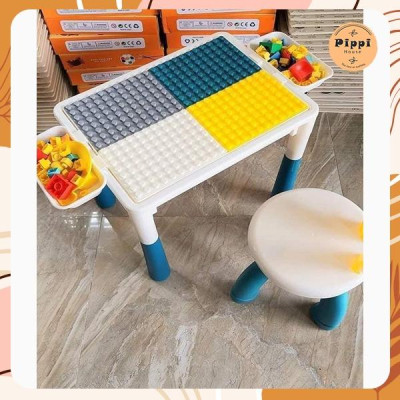 Bộ Bàn Ghế ghép hình Đa Năng 102 Chi Tiết Cho Bé Lắp Ghép Dễ Dàng