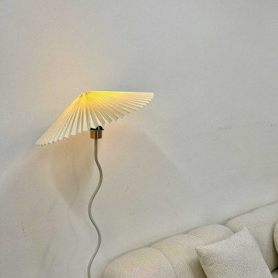 Đèn cây đứng decor đọc sách, đèn ngủ cho phòng ngủ, phòng khách kiểu sóng lượn Hàn Quốc màu trắng DC001T