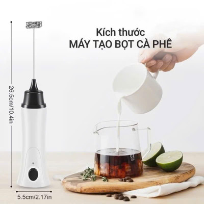 Máy Đánh Sữa, Cà Phê, Trứng, Socola, Matcha Tạo Bọt Sử Dụng Dây Sạc Điện - HÀNG CHÍNH HÃNG MINIIN