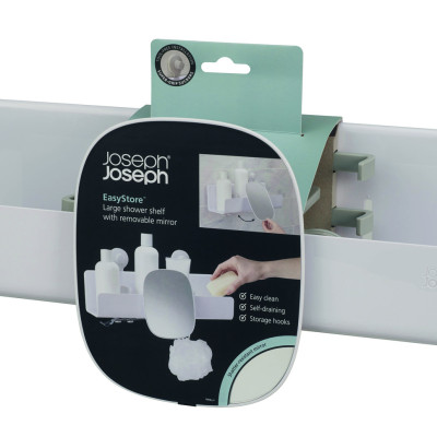 Joseph Joseph - Kệ đựng đồ nhà tắm có gương cao cấp EasyStore Large Shower Shelf with Removable Mirror 002874