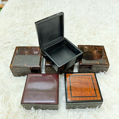 Hộp vuông sơn mài cao cấp Thanh Bình Lê đa năng đựng đồ vật , làm quà tặng ý nghĩa size 11x5 cm