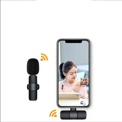 Micro thu âm không dây K9 cài áo lọc tiếng ồn cao cấp dùng để Livestream, quay video, ghi âm cho điện thoại - Hàng chính hãng