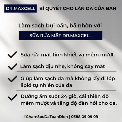 Sữa rửa mặt tinh khiết Dr.Maxcell