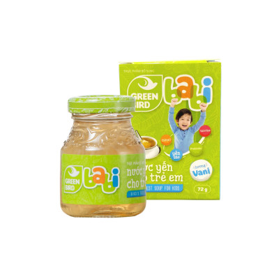 Combo 5 hũ Nước Yến Cho Trẻ Em Green Bird Babi - GREEN BIRD - Hương Vani - (72g)
