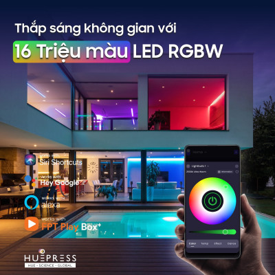 Đèn led dây thông minh HUEPRESS myHue Strip L1 cao cấp WIFI 16 triệu màu RGBCW - Điều khiển bằng app