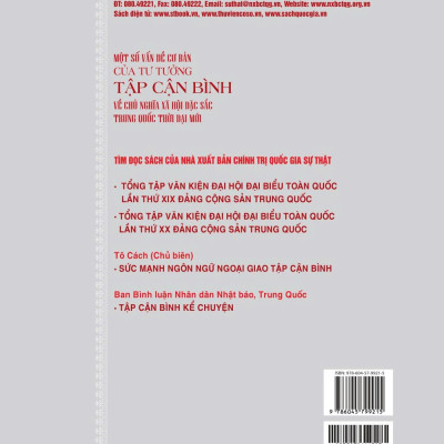 Một số vấn đề cơ bản của tư tưởng Tập Cận Bình về chủ nghĩa xã hội đặc sắc Trung Quốc thời đại mới - bản in 2024