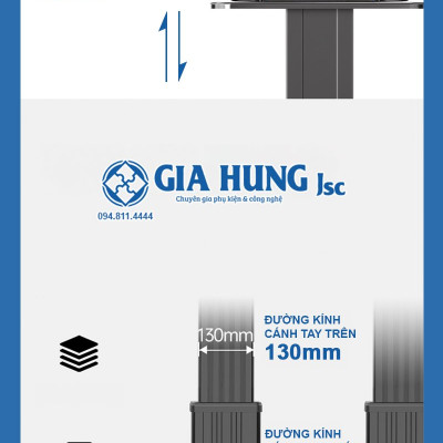 Giá treo tivi di động NB TW100 (60-110 inch) tích hợp hệ thống nâng hạ tự động Hàng Nhập Khẩu 