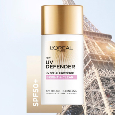 Kem Chống Nắng L’Oréal Paris UV Defender SPF50+ PA++++ Bright & Clear Nâng Tông Giảm Thâm 50ml