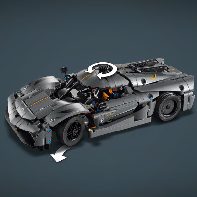 LEGO TECHNIC 42173 Đồ Chơi Lắp Ráp Xe Thể Thao Koenigsegg Jesko Absolut Màu Xám (801 Chi Tiết)