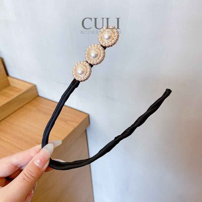 Kẹp búi tóc, kẹp quấn tóc dẻo củ tỏi đa năng, kẹp tóc đính hoa - ngọc hot trend style Hàn Quốc cho nữ - Culi.accessories