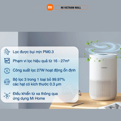 Máy Lọc Không Khí Xiaomi Smart Air Purifier 4 Compact EU – Hàng Chính Hãng