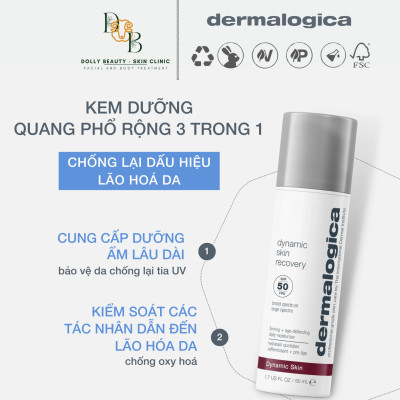 Kem chống nắng quang phổ rộng DYNAMIC SKIN RECOVERY SPF50 của Dermalogica - Dolly Beauty