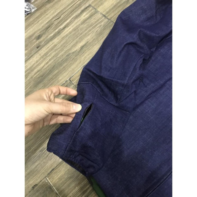 Áo chống nắng bò nam 2 lớp vải jean lót vải kẻ caro dày mát nam tính