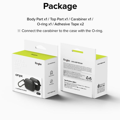 Vỏ Ốp dành cho AirPods Pro 2 RINGKE Onyx - Hàng Chính Hãng