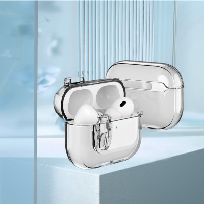 Ốp Case Bao Trong Suốt Dành Cho Airpods 4, Khoá An Toàn, Chống Sốc, Kai.N Crystal Lock, Kèm Móc Treo_ Hàng chính hãng