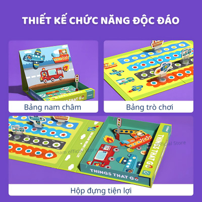Xếp Hình Nam Châm Mideer Magenetic Game, Bộ đồ Chơi Tư Duy Trí Tuệ Cho Bé 2 3 4 5 Tuổi
