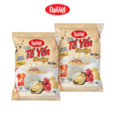 (Combo 10 gói) - Cháo Tổ yến Bào ngư Đại Việt – Thịt bằm – Ăn liền - Gói 50gr