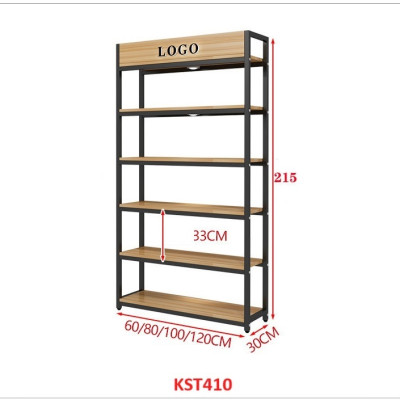 Kệ trưng bày sản phẩm, hàng hóa , kệ trang trí khung sắt mặt gỗ KST410 - Nội thất lắp ráp Viễn Đông Adv