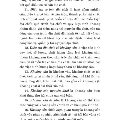 Luật địa chất và khoáng sản năm 2024 - bản in 2025