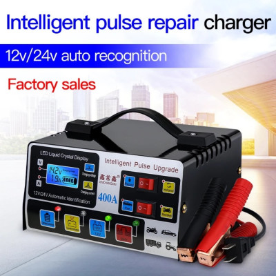 Pluse 400A: Sạc Bình Ắc Quy Ô Tô & Xe Máy Cao Cấp với Chức Năng Tự Ngắt và Khử Sulfat Phục Hồi Bảo Dưỡng Ắc Quy Loại Tốt
