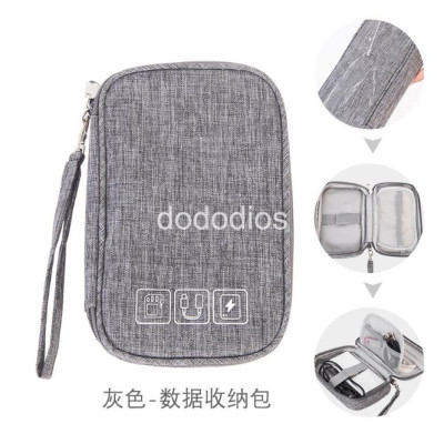 Túi đựng phụ kiện công nghệ đựng pin sạc dự phòng, điện thoại, cáp sạc usb, tai nghe có quai cầm, [Loại cao cấp - Màu Đen] Túi Đựng Phụ Kiện Công Nghệ Có Quai Cầm, Chống Nước - Hàng Chính Hãng dododios