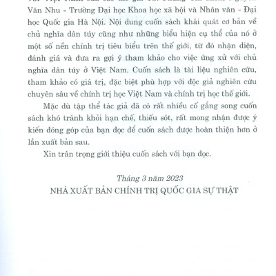Chủ Nghĩa Dân Túy Trong Đời Sống Chính Trị Thế Giới Và Gợi Ý Tham Khảo Đối Với Việt Nam