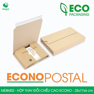 MEBM02 - 25x17x6 cm - 100 hộp carton thay đổi chiều cao siêu tiết kiệm - Hộp đóng sách, hộp gói hàng