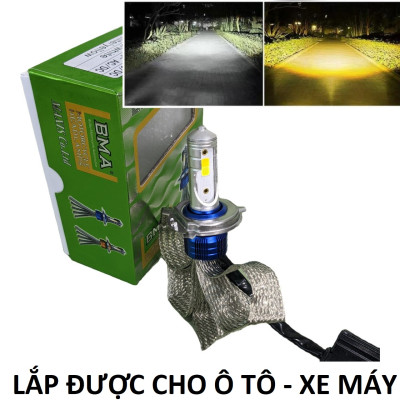 Khám Phá Đèn Pha Ô Tô Xe Máy BMA F5: Cos Vàng & Pha Trắng Siêu Sáng - Lăp Như Zin Không Cần Độ Chế