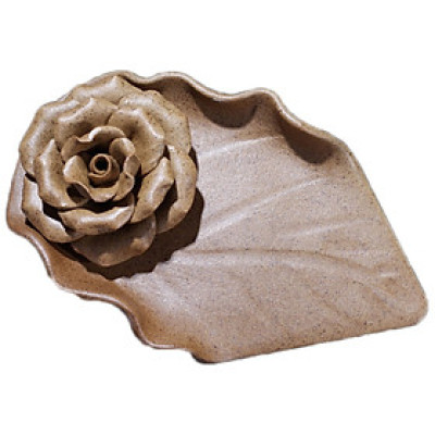 Đĩa đốt trầm gắn hoa DDT14 xuất khẩu (Mầu gốm tự nhiên)