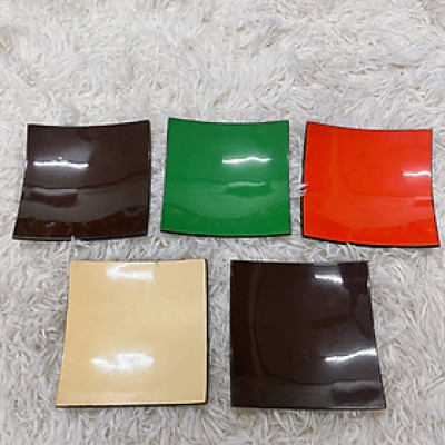 Dĩa Sơn Mài Vuông Trơn Thích Hợp Trang Trí Lưu Niệm Làm Quà Tặng size 14cm