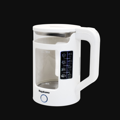 Ấm siêu tốc thủy tinh Nagakawa NAG0318, dung tích 1.7L, công suất 1355W, bảo hành 12 tháng hàng chính hãng