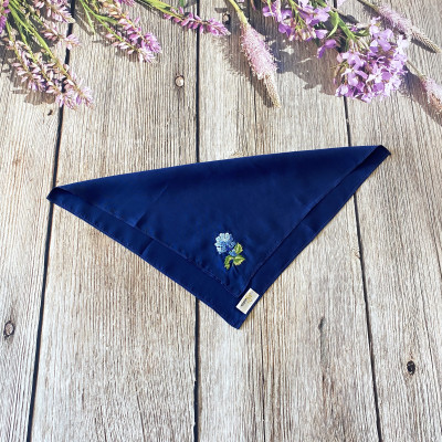 Khăn Tay Thêu Hoa Cẩm Tú Cầu Handicraft Embroidery 100% Silk